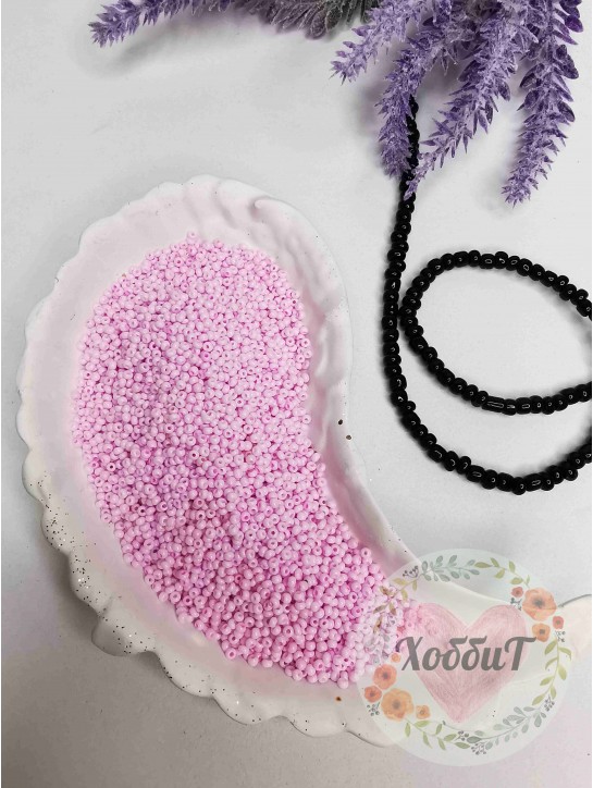 Бисер 13/0 класс А, калиброванный Чехия (бледно-розовый матовый)